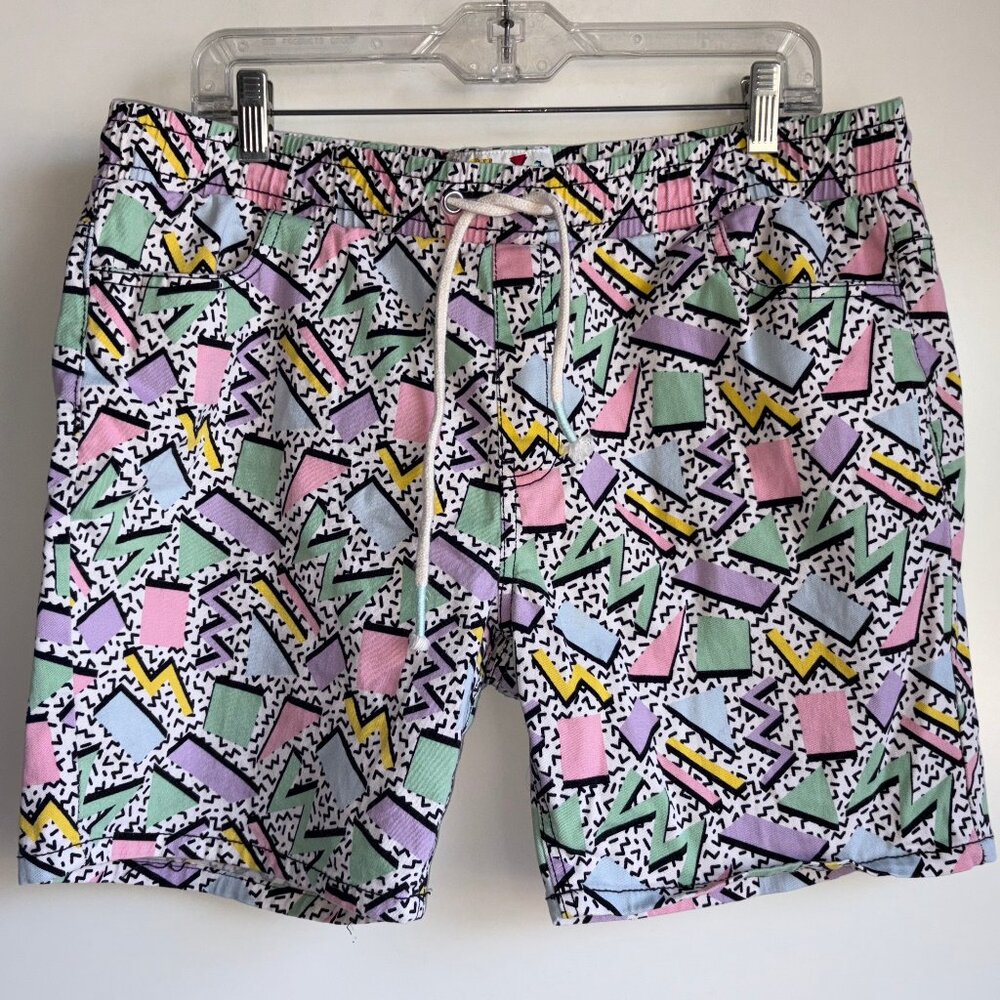 OH SNAP Retro 90's Printed Beach Surf Saved by the Bell 6" Shorts Men's XL